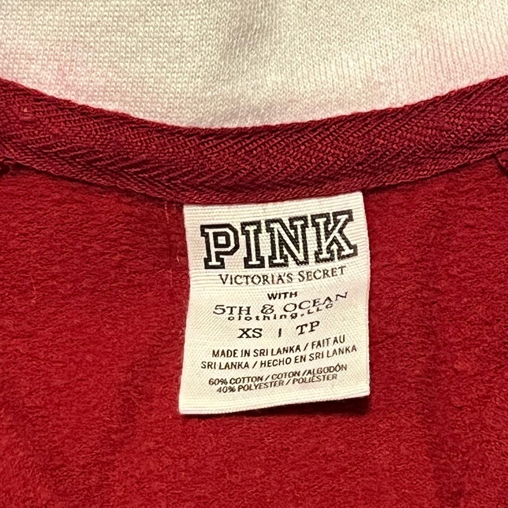 PINK Victoria's Secret GAMECOCKS Red Quarter-Zip Pullover - Picture 5 of 5